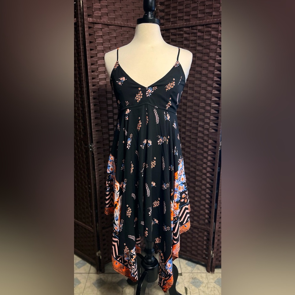 Express Handkerchief Hem Floral  Sundress
